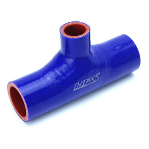 HPS 2-3/8 inch ID 1 inch ID branch Blue Silicone Coupler Blow Off Valve T Hose Tee Adapter