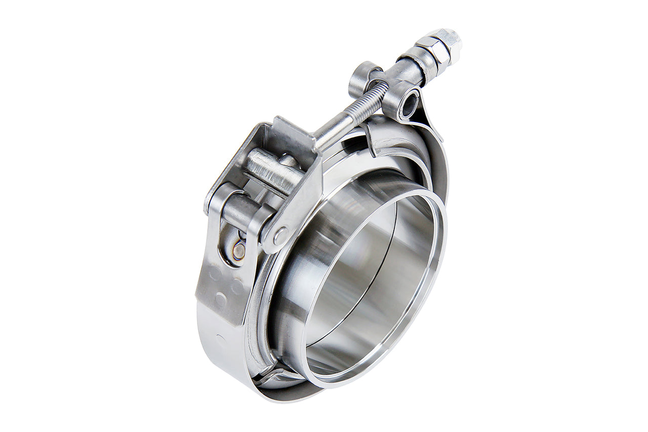 HPS Stainless Steel 3 inch V Band Clamp Kit Stainless Steel Flanges Quick Release