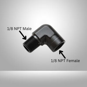 Vibrant Performance - 11340 - 90 Degree Female to Male Pipe Adapter Fitting; Size: 1/8 in. NPT